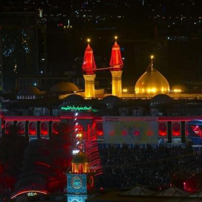 تصاویر حاج قاسم و ابو مهدى در حرم امام حسین (ع)